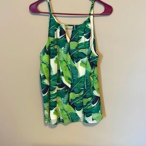 Green and white top, never worn